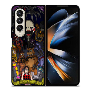FIVE NIGHTS AT FREDDY'S ALL CHARACTERS Samsung Galaxy Z Fold 4 Case Cover FIVE NIGHTS AT FREDDY'S ALL CHARACTERS Samsung Galaxy Z Fold 4 Case Cover