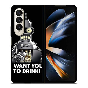 FUTURAMA BENDER QUOTE Samsung Galaxy Z Fold 4 Case Cover FUTURAMA BENDER QUOTE Samsung Galaxy Z Fold 4 Case Cover