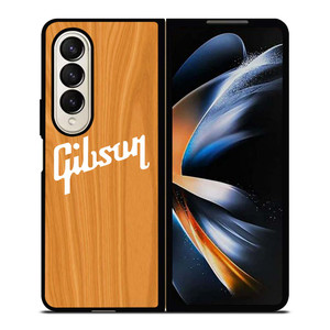 GIBSON GUITAR WOODEN LOGO 2 Samsung Galaxy Z Fold 4 Case Cover GIBSON GUITAR WOODEN LOGO 2 Samsung Galaxy Z Fold 4 Case Cover