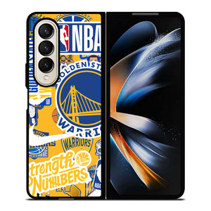 GOLDEN STATE WARRIORS NBA STICKER BOMB Samsung Galaxy Z Fold 4 Case Cover