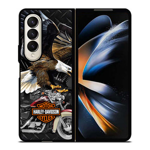 HARLEY DAVIDSON EAGLE METAL LOGO Samsung Galaxy Z Fold 4 Case Cover