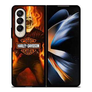 HARLEY DAVIDSON GHOST RIDER Samsung Galaxy Z Fold 4 Case Cover HARLEY DAVIDSON GHOST RIDER Samsung Galaxy Z Fold 4 Case Cover