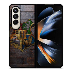 HOGWARTS HARRY POTTER WOODEN LOGO Samsung Galaxy Z Fold 4 Case Cover