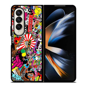 JDM STICKER BOMB COLLAGE Samsung Galaxy Z Fold 4 Case Cover