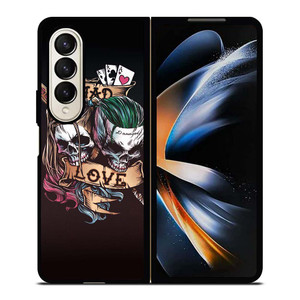JOKER AND HARLEY QUINN SKULL Samsung Galaxy Z Fold 4 Case Cover