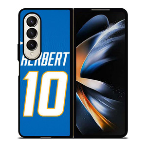 JUSTIN HERBERT LOS ANGELES CHARGERS NFL Samsung Galaxy Z Fold 4 Case Cover JUSTIN HERBERT LOS ANGELES CHARGERS NFL Samsung Galaxy Z Fold 4 Case Cover