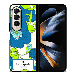KATE SPADE BLUE FLORAL Samsung Galaxy Z Fold 4 Case Cover