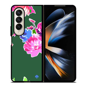 KATE SPADE NEW YORK GREEN FLORAL Samsung Galaxy Z Fold 4 Case Cover