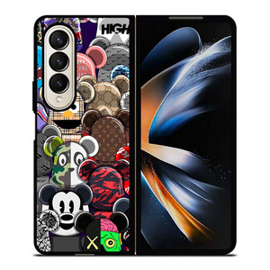 KAWS ALL CHARACTER ICON Samsung Galaxy Z Fold 4 Case Cover