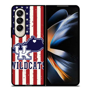 KENTUCKY WILDCATS AMERICAN FLAG Samsung Galaxy Z Fold 4 Case Cover