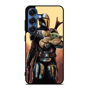 BABY YODA AND THE MANDALORIAN STAR WARS ART Samsung Galaxy Z Fold 3 Case Cover