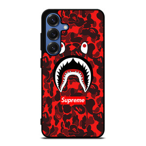 BAPE SHARK SUPREME CAMO RED Samsung Galaxy Z Fold 3 Case Cover