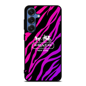 COACH NEW YORK BLACK VIOLET Samsung Galaxy Z Fold 3 Case Cover