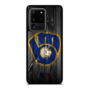 MILWAUKEE BREWERS MLB BASEBALL WOODEN LOGO Samsung Galaxy S20 Ultra Case Cover