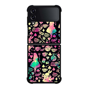 ALICE IN WONDERLAND COLLAGE Samsung Galaxy Z Flip 4 Case Cover ALICE IN WONDERLAND COLLAGE Samsung Galaxy Z Flip 4 Case Cover