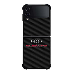 AUDI QUATTRO CARBON LOGO Samsung Galaxy Z Flip 4 Case Cover