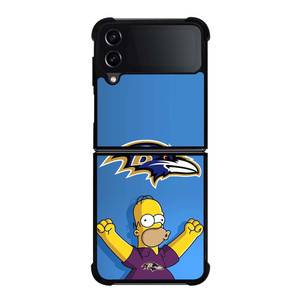 BALTIMORE RAVENS THE SIMPSON Samsung Galaxy Z Flip 4 Case Cover