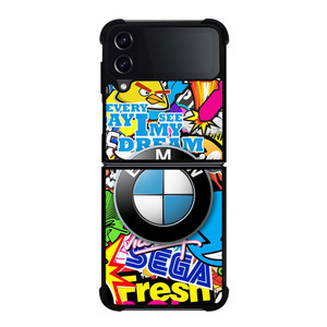 BMW STICKER BOMB Samsung Galaxy Z Flip 4 Case Cover BMW STICKER BOMB Samsung Galaxy Z Flip 4 Case Cover