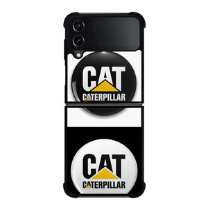 CAT CATERPILLAR WHITE BLACK Samsung Galaxy Z Flip 4 Case Cover CAT CATERPILLAR WHITE BLACK Samsung Galaxy Z Flip 4 Case Cover