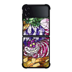 CHESHIRE CAT STAINED GLASS Samsung Galaxy Z Flip 4 Case Cover CHESHIRE CAT STAINED GLASS Samsung Galaxy Z Flip 4 Case Cover
