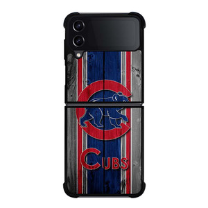 CHICAGO CUBS WOODEN LOGO Samsung Galaxy Z Flip 4 Case Cover CHICAGO CUBS WOODEN LOGO Samsung Galaxy Z Flip 4 Case Cover