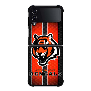 CINCINNATI BENGALS METAL SYMBOL Samsung Galaxy Z Flip 4 Case Cover CINCINNATI BENGALS METAL SYMBOL Samsung Galaxy Z Flip 4 Case Cover