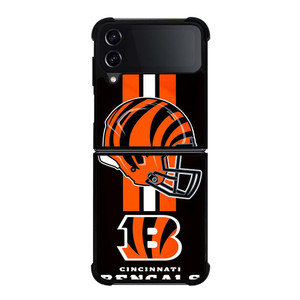 CINCINNATI BENGALS NFL HELMET Samsung Galaxy Z Flip 4 Case Cover CINCINNATI BENGALS NFL HELMET Samsung Galaxy Z Flip 4 Case Cover
