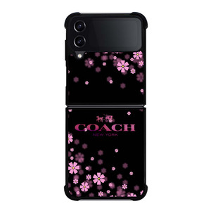 COACH FLOWERS PURPLE Samsung Galaxy Z Flip 4 Case Cover COACH FLOWERS PURPLE Samsung Galaxy Z Flip 4 Case Cover