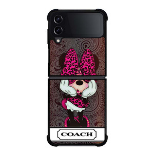 COACH NEW YORK MINNIE MOUSE CUTE Samsung Galaxy Z Flip 4 Case Cover COACH NEW YORK MINNIE MOUSE CUTE Samsung Galaxy Z Flip 4 Case Cover