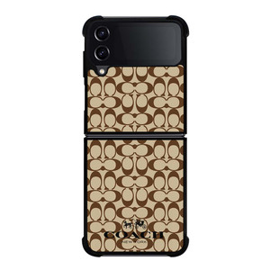 COACH NEW YORK BROWN Samsung Galaxy Z Flip 4 Case Cover