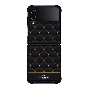 COACH NEW YORK GOLD PATTERN Samsung Galaxy Z Flip 4 Case Cover