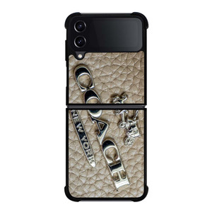 COACH NEW YORK LOGO ON LEATHER Samsung Galaxy Z Flip 4 Case Cover