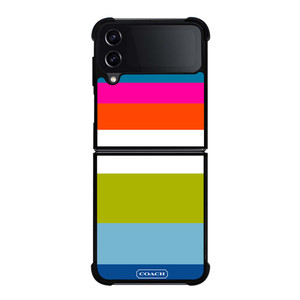 COACH NEW YORK STRIPE 2 Samsung Galaxy Z Flip 4 Case Cover COACH NEW YORK STRIPE 2 Samsung Galaxy Z Flip 4 Case Cover