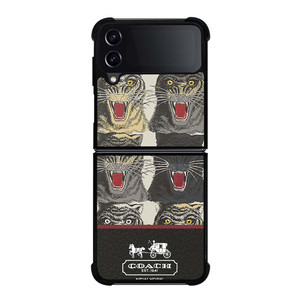 COACH NEW YORK TIGER FACE PATTERN Samsung Galaxy Z Flip 4 Case Cover COACH NEW YORK TIGER FACE PATTERN Samsung Galaxy Z Flip 4 Case Cover
