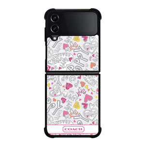 COACH POPPY COLOR Samsung Galaxy Z Flip 4 Case Cover COACH POPPY COLOR Samsung Galaxy Z Flip 4 Case Cover