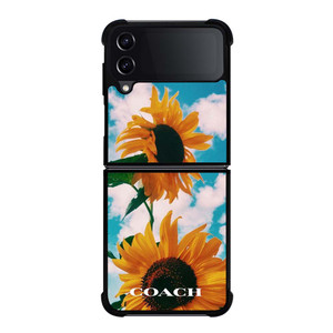 COACH SUNFLOWER Samsung Galaxy Z Flip 4 Case Cover COACH SUNFLOWER Samsung Galaxy Z Flip 4 Case Cover