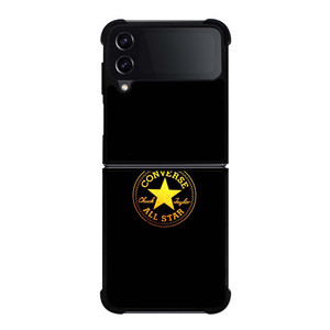 CONVERSE ALL STAR GOLD LOGO Samsung Galaxy Z Flip 4 Case Cover CONVERSE ALL STAR GOLD LOGO Samsung Galaxy Z Flip 4 Case Cover