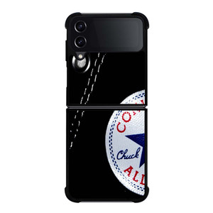 CONVERSE SNEAKERS BLACK Samsung Galaxy Z Flip 4 Case Cover CONVERSE SNEAKERS BLACK Samsung Galaxy Z Flip 4 Case Cover