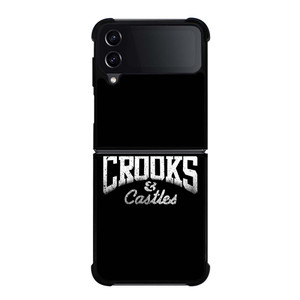 CROOKS AND CASTLES LOGO BLACK Samsung Galaxy Z Flip 4 Case Cover