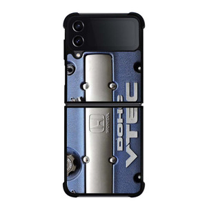 DOHC VTEC HONDA ENGINE BLUE Samsung Galaxy Z Flip 4 Case Cover