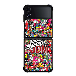 EAT SLEEP JDM STICKERS Samsung Galaxy Z Flip 4 Case Cover EAT SLEEP JDM STICKERS Samsung Galaxy Z Flip 4 Case Cover