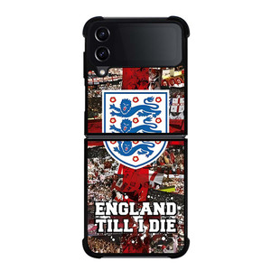 ENGLAND TILL I DIED THREE LIONS Samsung Galaxy Z Flip 4 Case Cover ENGLAND TILL I DIED THREE LIONS Samsung Galaxy Z Flip 4 Case Cover