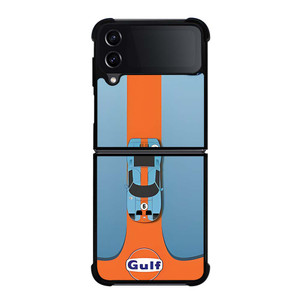 FORD GULF CAR Samsung Galaxy Z Flip 4 Case Cover FORD GULF CAR Samsung Galaxy Z Flip 4 Case Cover