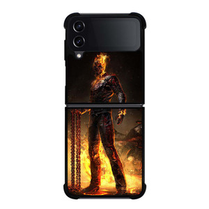 GHOST RIDER CHAIN FIRE Samsung Galaxy Z Flip 4 Case Cover GHOST RIDER CHAIN FIRE Samsung Galaxy Z Flip 4 Case Cover