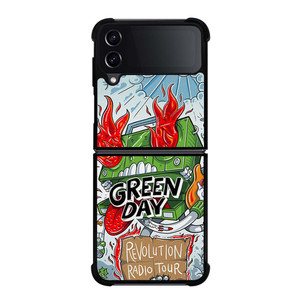 GREEN DAY REVOLUTION RADIO TOUR Samsung Galaxy Z Flip 4 Case Cover GREEN DAY REVOLUTION RADIO TOUR Samsung Galaxy Z Flip 4 Case Cover