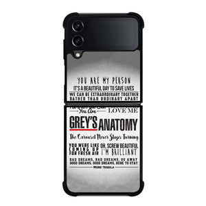 GREY'S ANATOMY QUOTES Samsung Galaxy Z Flip 4 Case Cover GREY'S ANATOMY QUOTES Samsung Galaxy Z Flip 4 Case Cover