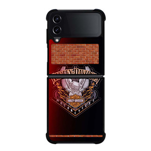 HARLEY DAVIDSON EAGLE BADGE Samsung Galaxy Z Flip 4 Case Cover HARLEY DAVIDSON EAGLE BADGE Samsung Galaxy Z Flip 4 Case Cover