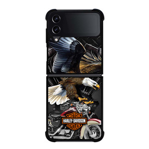 HARLEY DAVIDSON EAGLE METAL LOGO Samsung Galaxy Z Flip 4 Case Cover HARLEY DAVIDSON EAGLE METAL LOGO Samsung Galaxy Z Flip 4 Case Cover