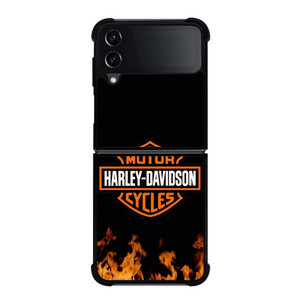 HARLEY DAVIDSON FIRE LOGO Samsung Galaxy Z Flip 4 Case Cover HARLEY DAVIDSON FIRE LOGO Samsung Galaxy Z Flip 4 Case Cover