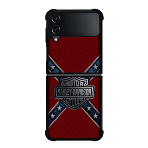 HARLEY DAVIDSON FLAG CARBON Samsung Galaxy Z Flip 4 Case Cover HARLEY DAVIDSON FLAG CARBON Samsung Galaxy Z Flip 4 Case Cover